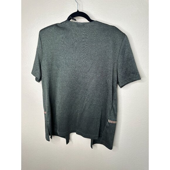 Dress Savvy Womens Green Blouse 16P Short sleeve vintage pullover polyester‎ - Picture 5 of 8